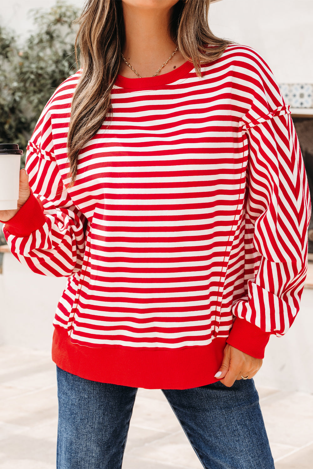 Exposed Seam Pullover Top