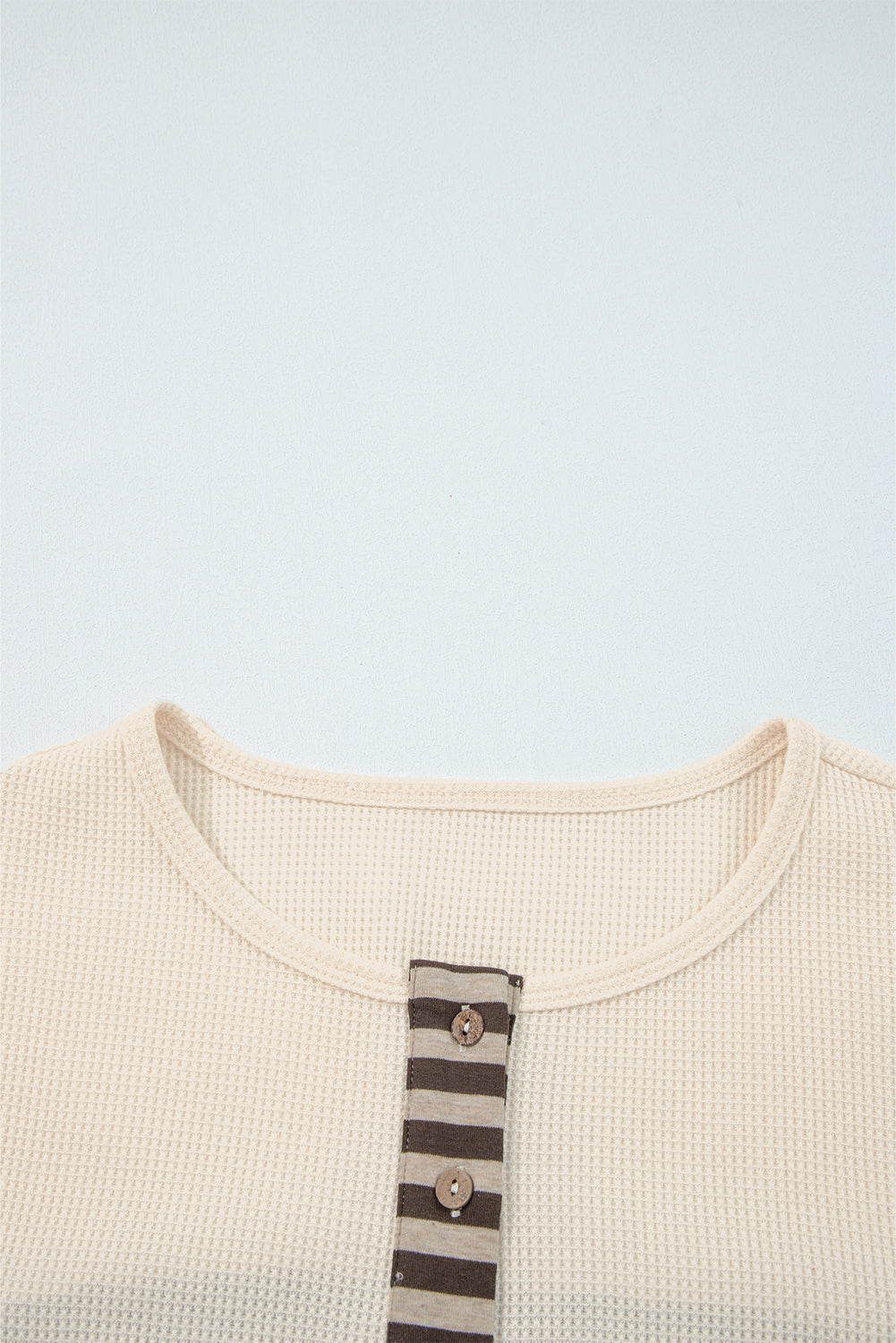 Waffle Henley Knit Top