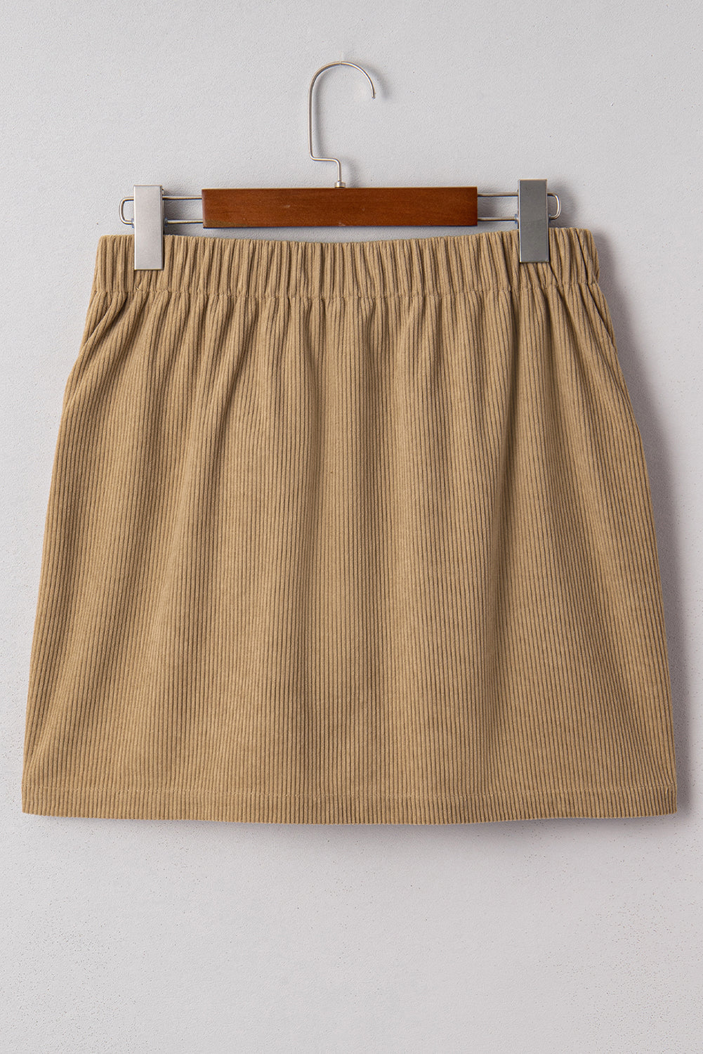 Camel Corduroy Mini Skirt