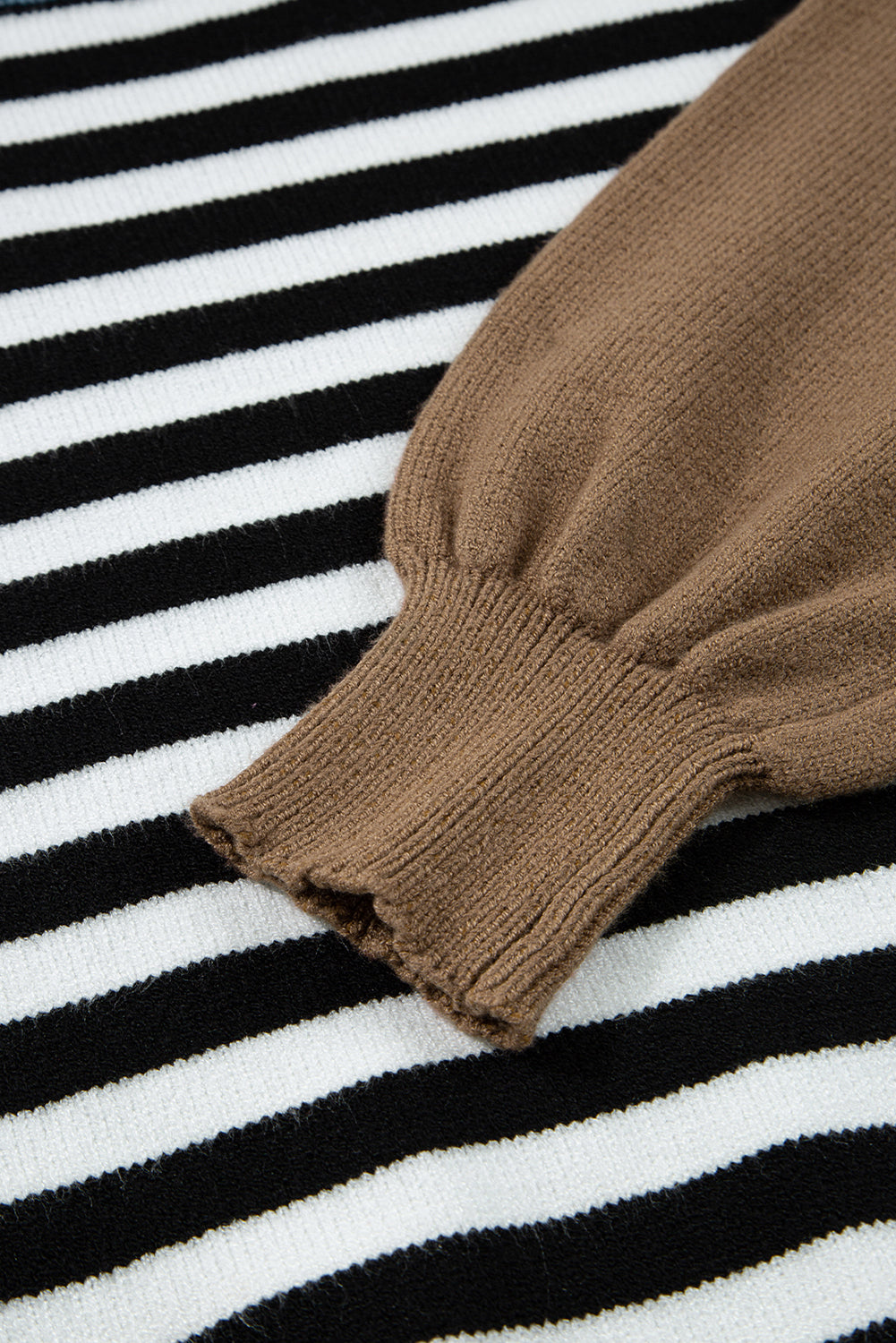 Color black Striped Sweater