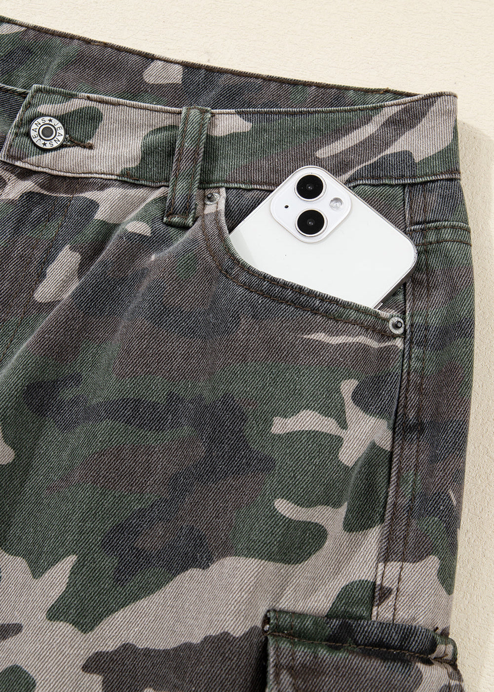 Camo Cargo Wide Leg Pants