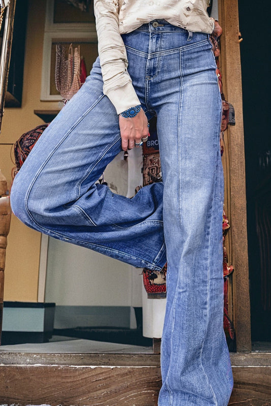 Tailored Center Seam High Rise Jeans