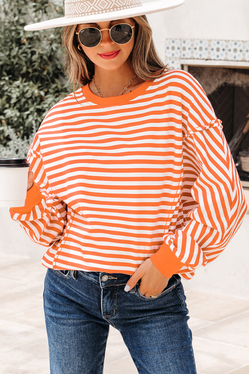 Exposed Seam Pullover Top