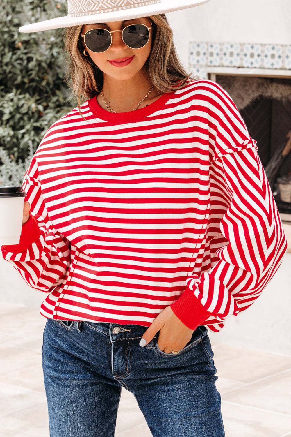 Exposed Seam Pullover Top