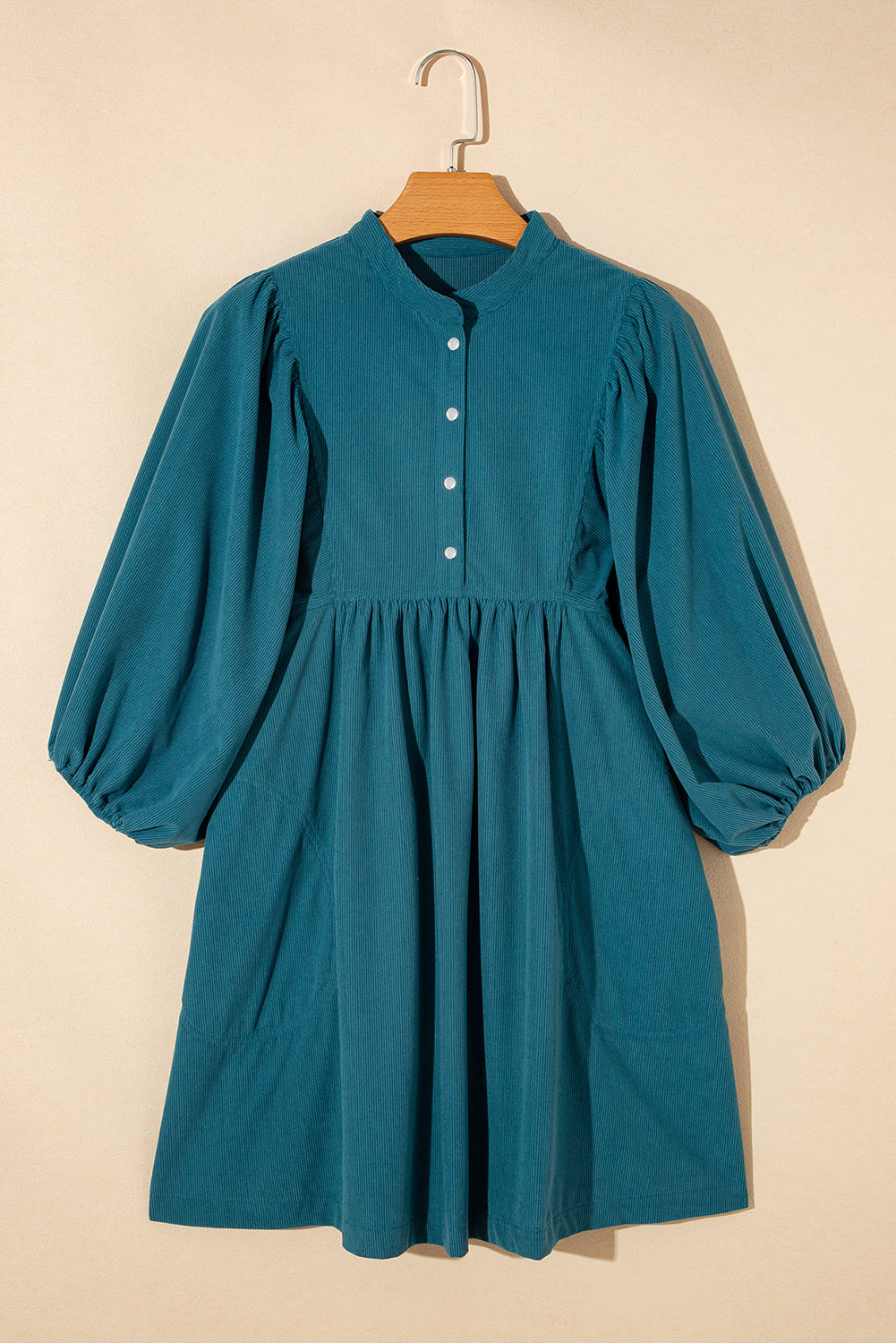 Corduroy Snap Buttons Dress