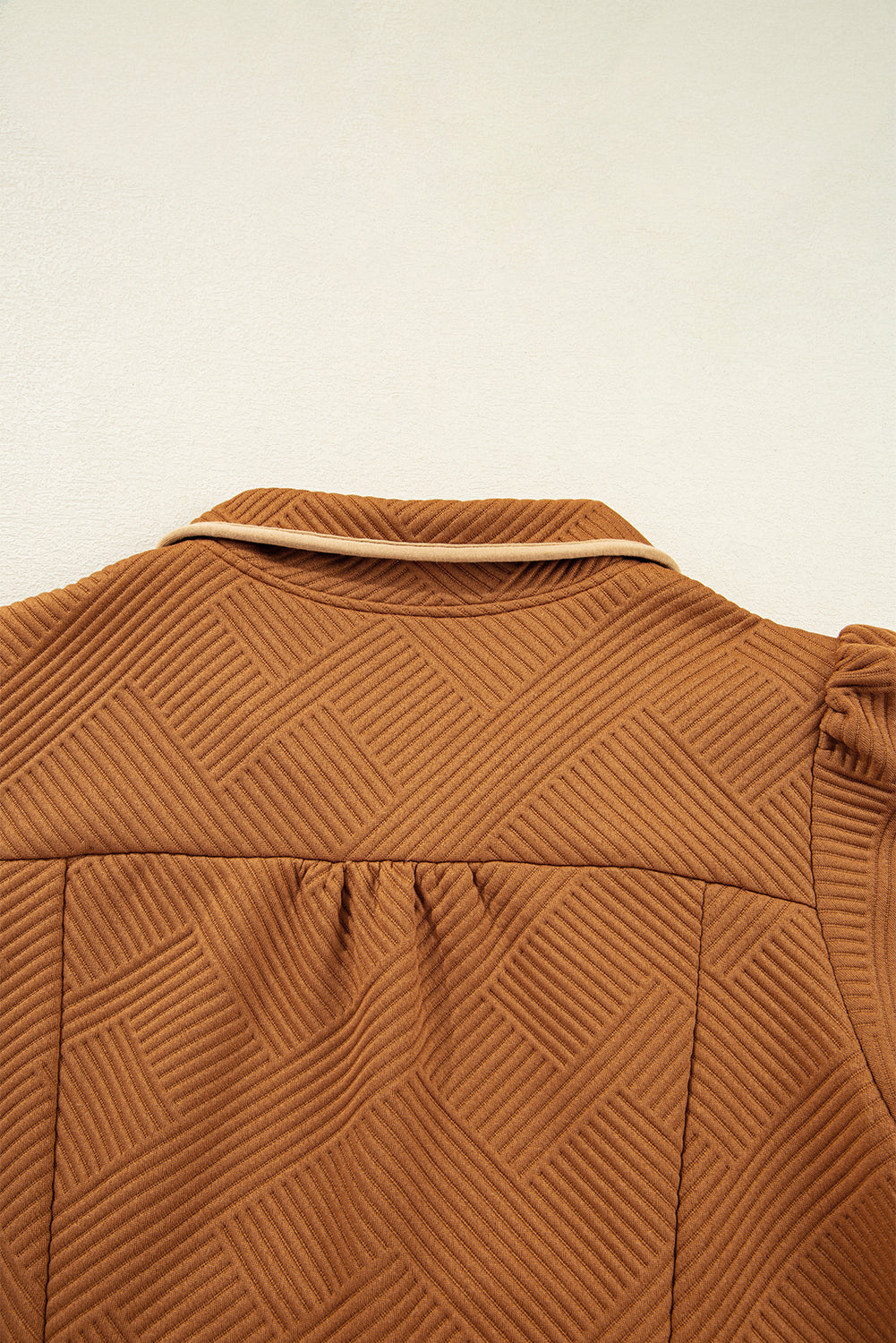 Quarter Zip Textured Mini Dress