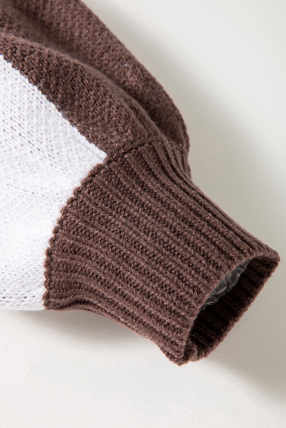 Checkered Bishop Sleeve Sweater