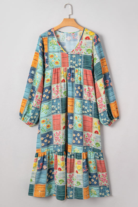 Floral Ruffle Hem Dress