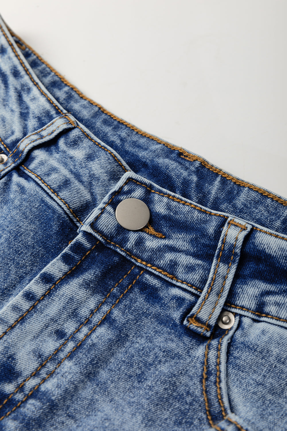 Cuffed Hem High Waist Jeans