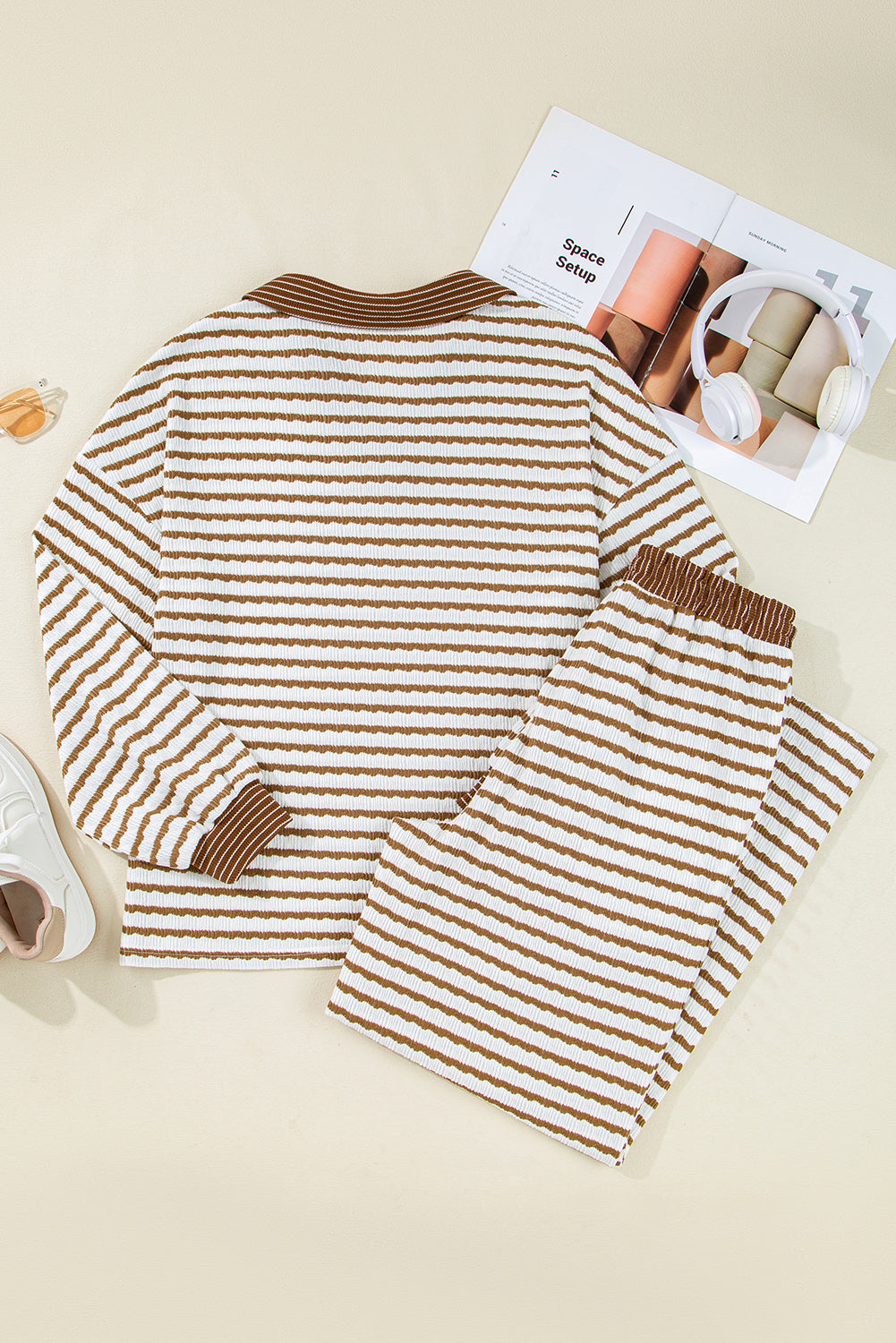 Stripe Collared 2 pc set