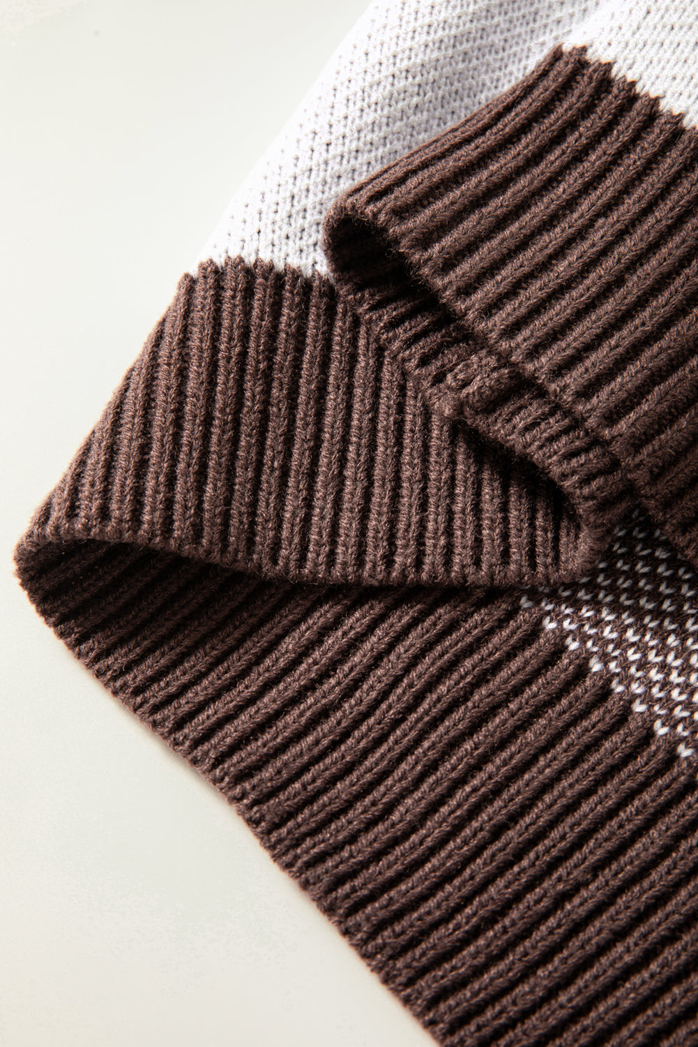 Checkered Bishop Sleeve Sweater