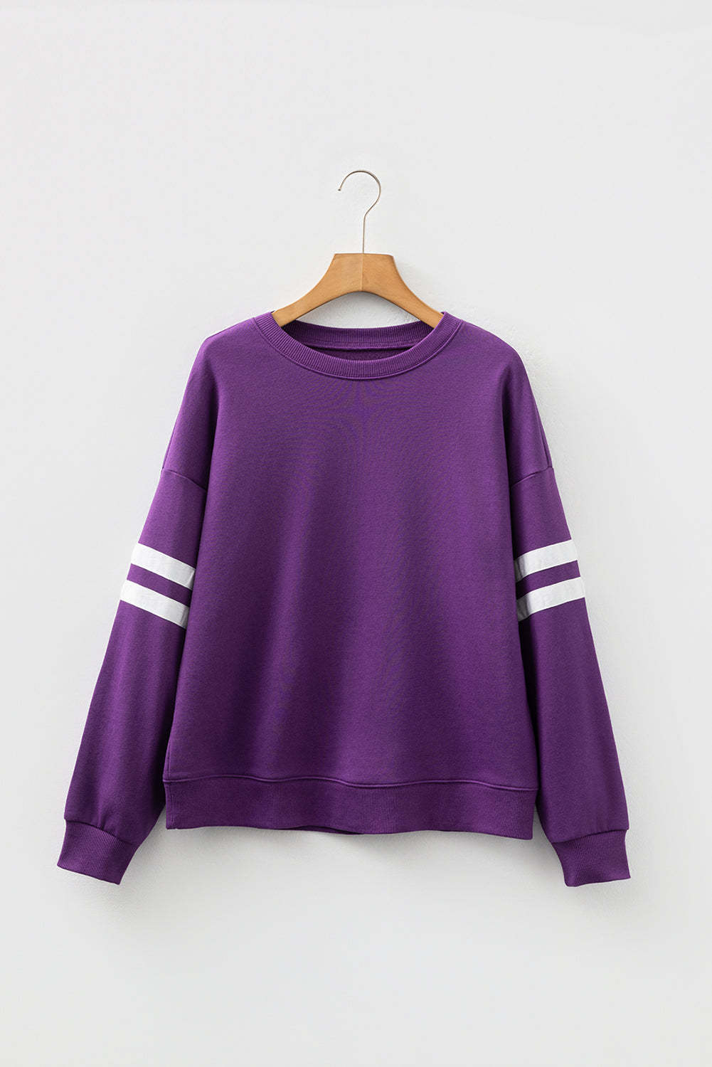 Striped Sleeve Oversized Sweatshirt