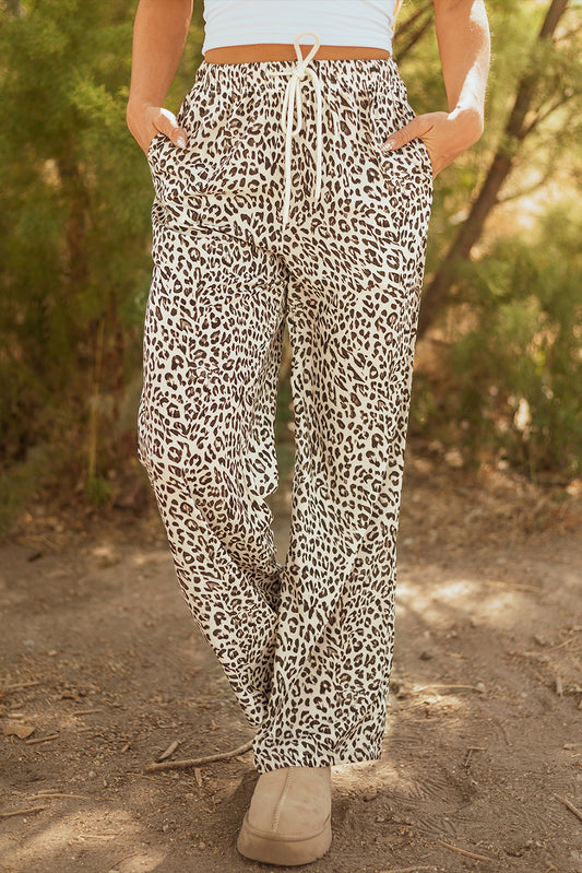 Leopard Drawstring Lounge Pants
