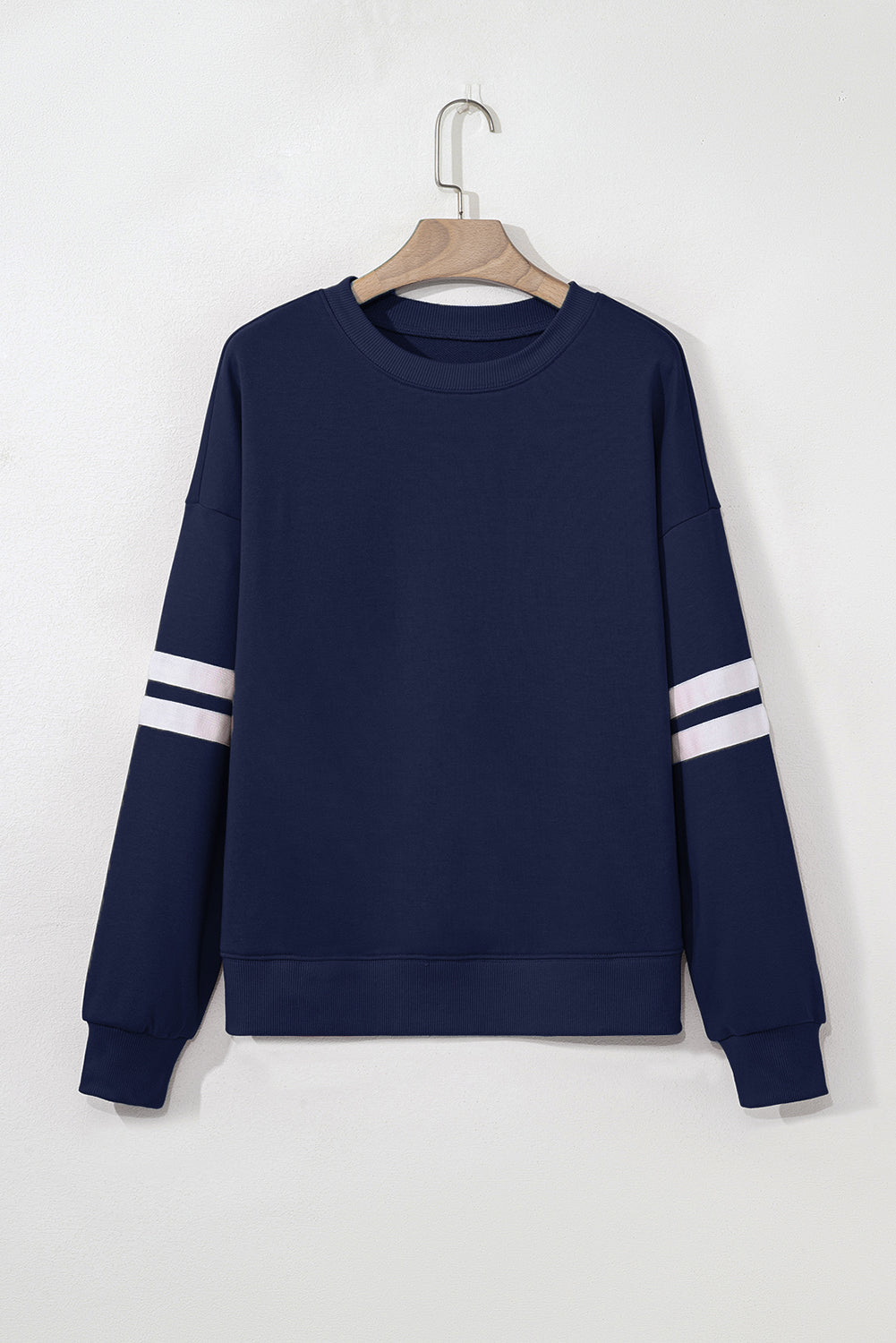 Striped Sleeve Oversized Sweatshirt
