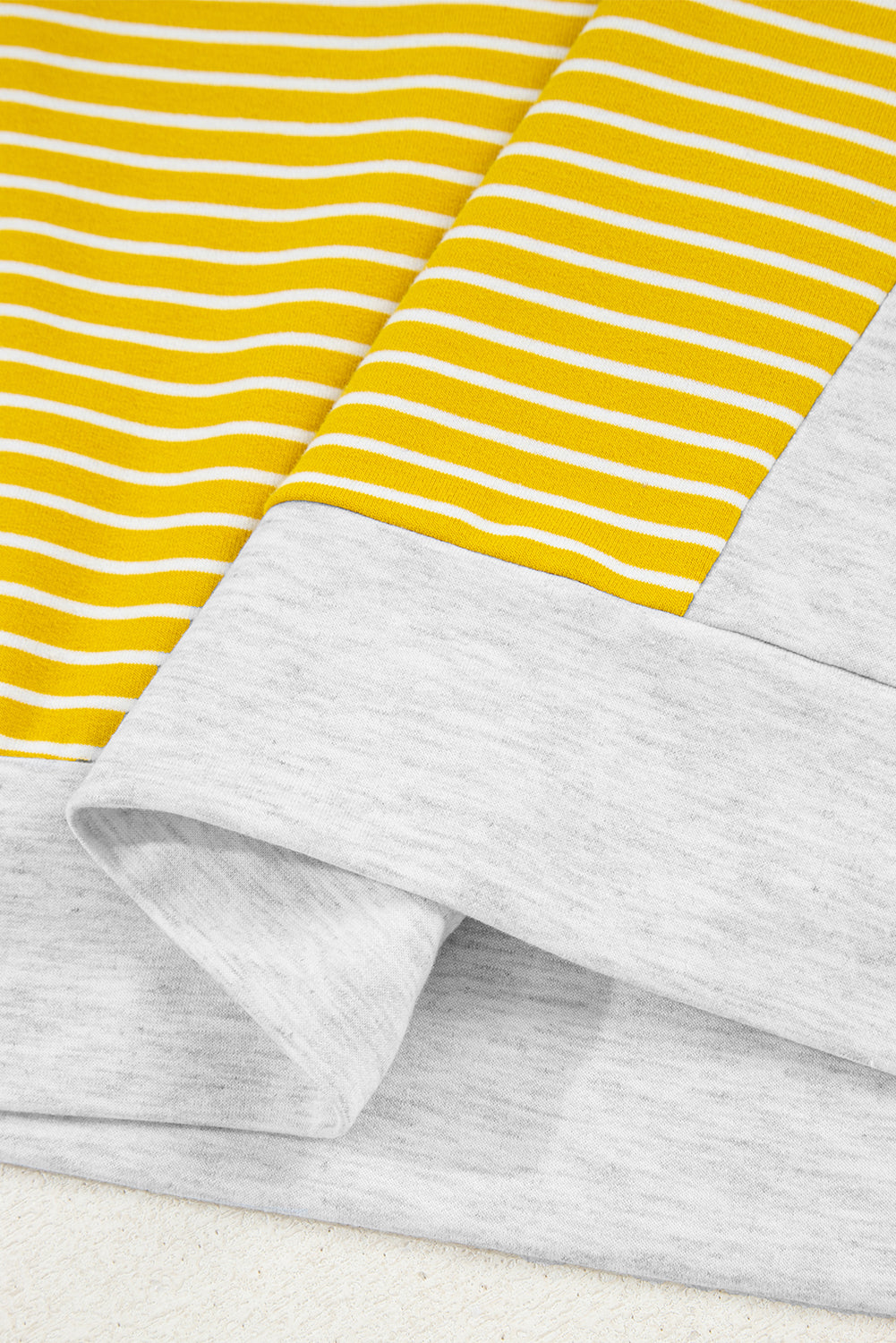 Color Block V Neck Loose Fit Top