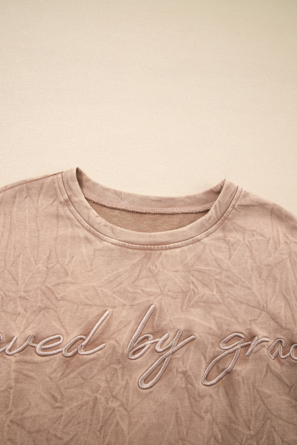 Saved by grace Mineral Wash Loose Sweatshirt