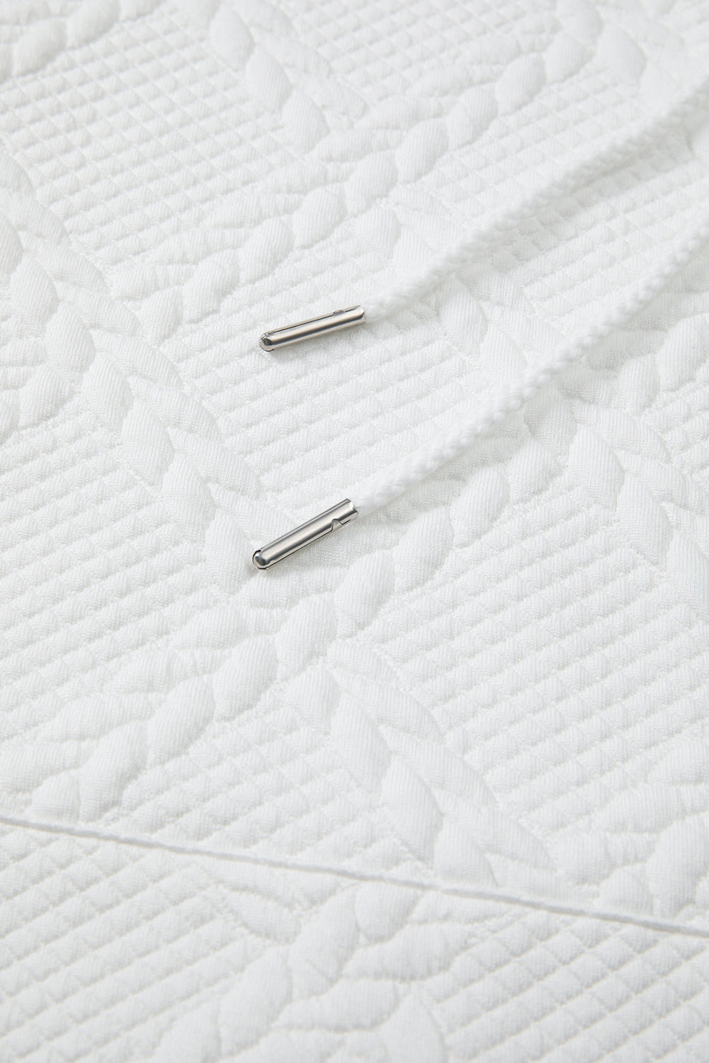 Cable Texture Kangaroo Pocket Hoodie