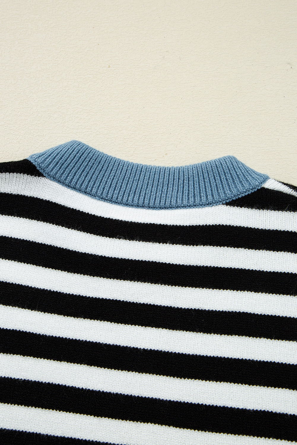 Color black Striped Sweater