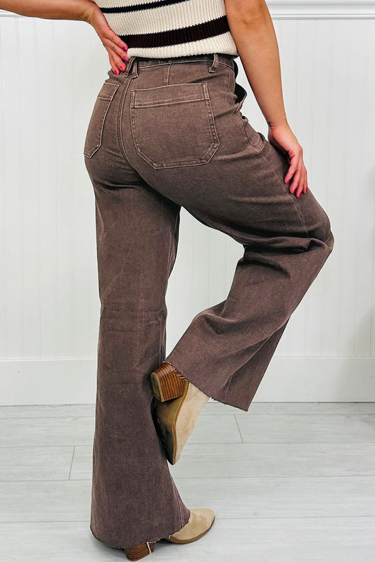 Women's Retro Patch Pocket Jeans