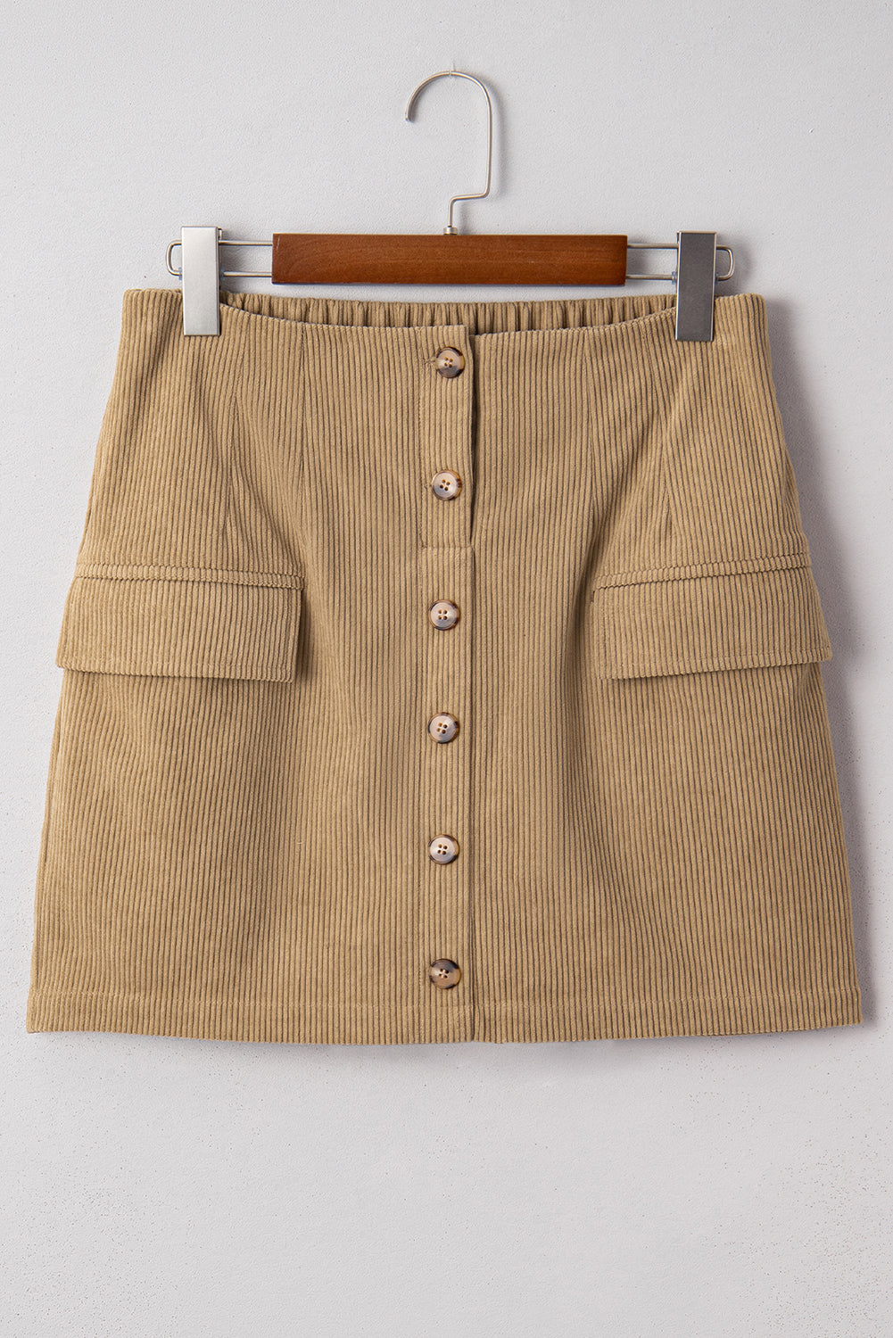Camel Corduroy Mini Skirt