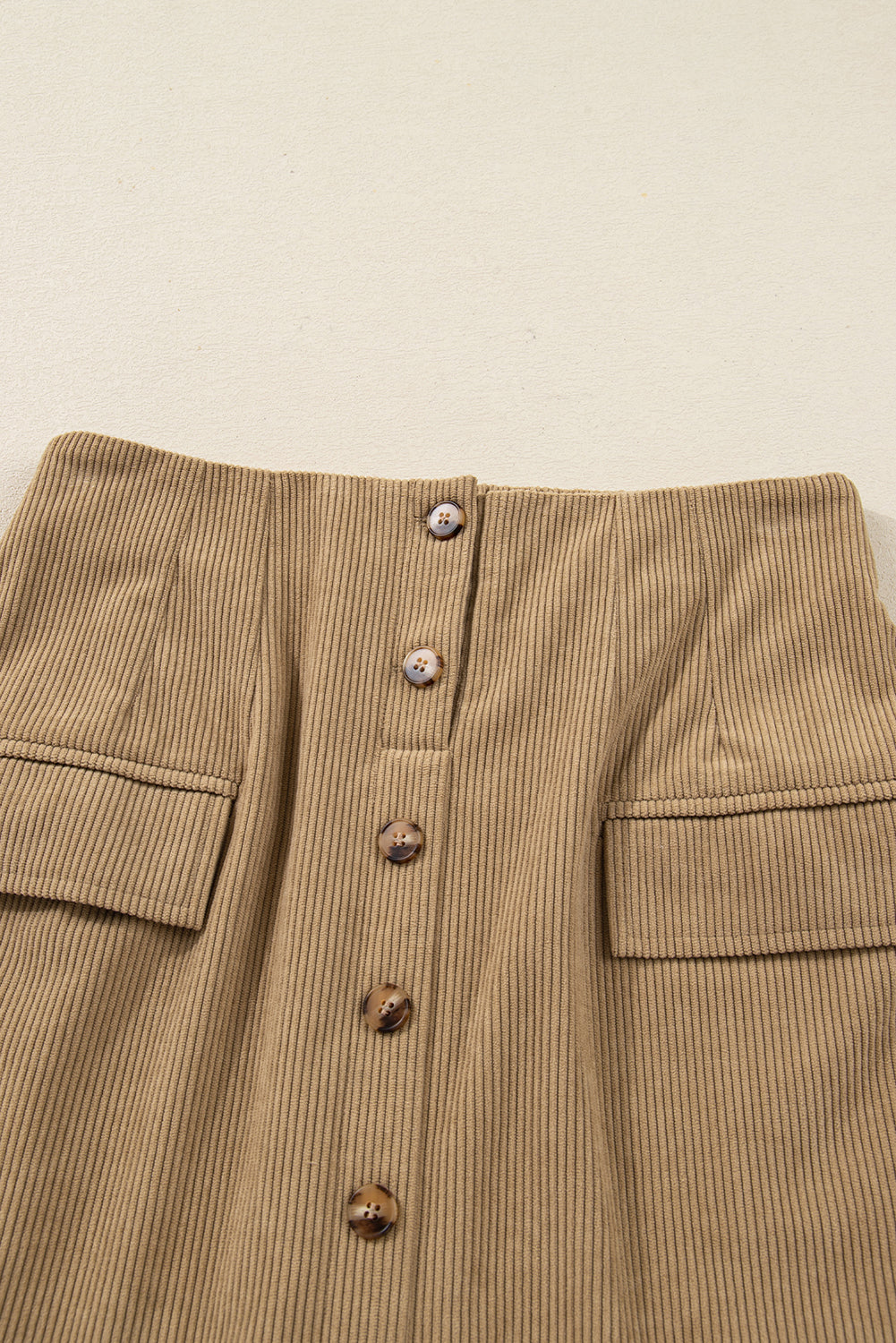 Camel Corduroy Mini Skirt