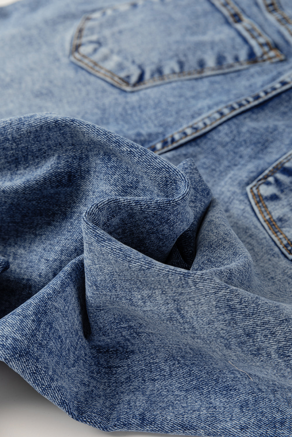 Cuffed Hem High Waist Jeans