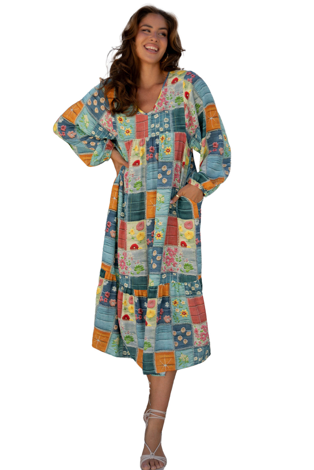 Floral Ruffle Hem Dress