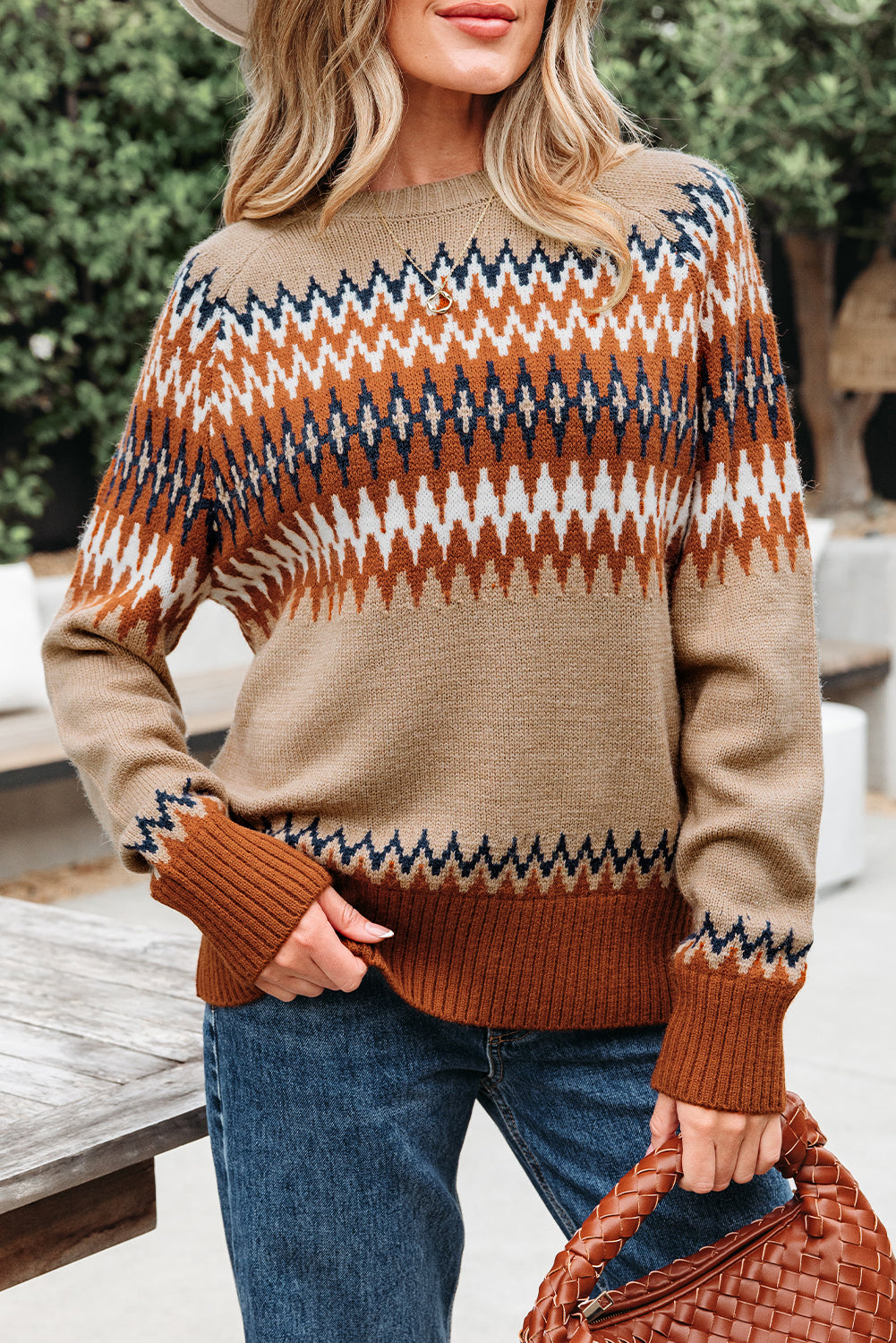 Aztec Print Sweater