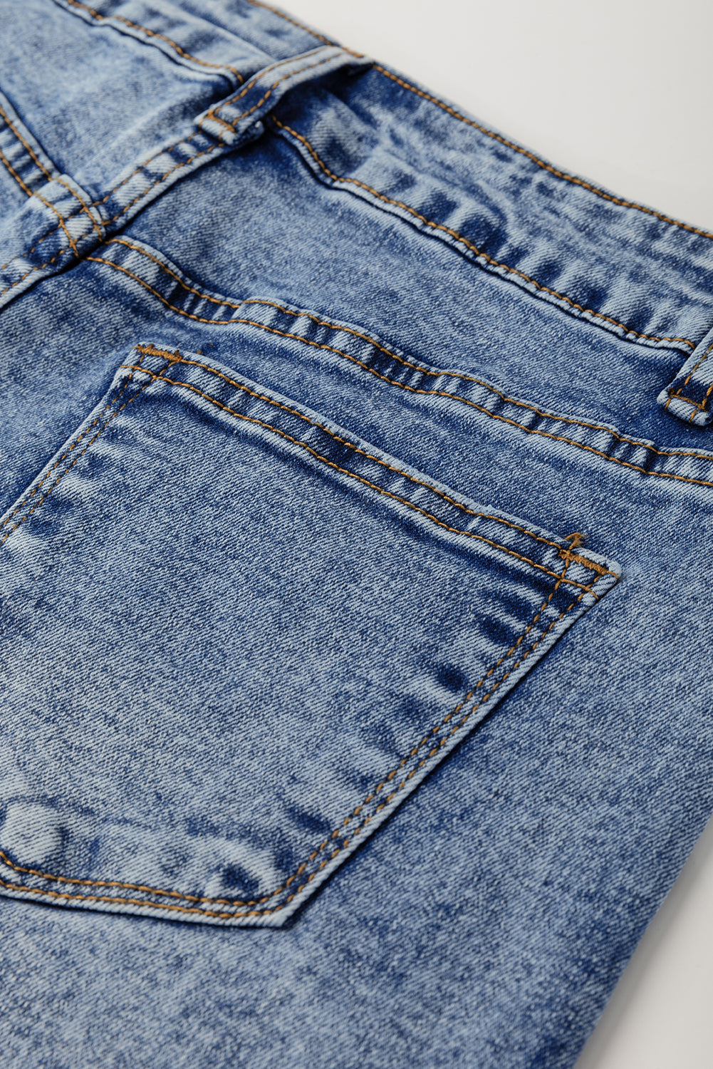 Cuffed Hem High Waist Jeans