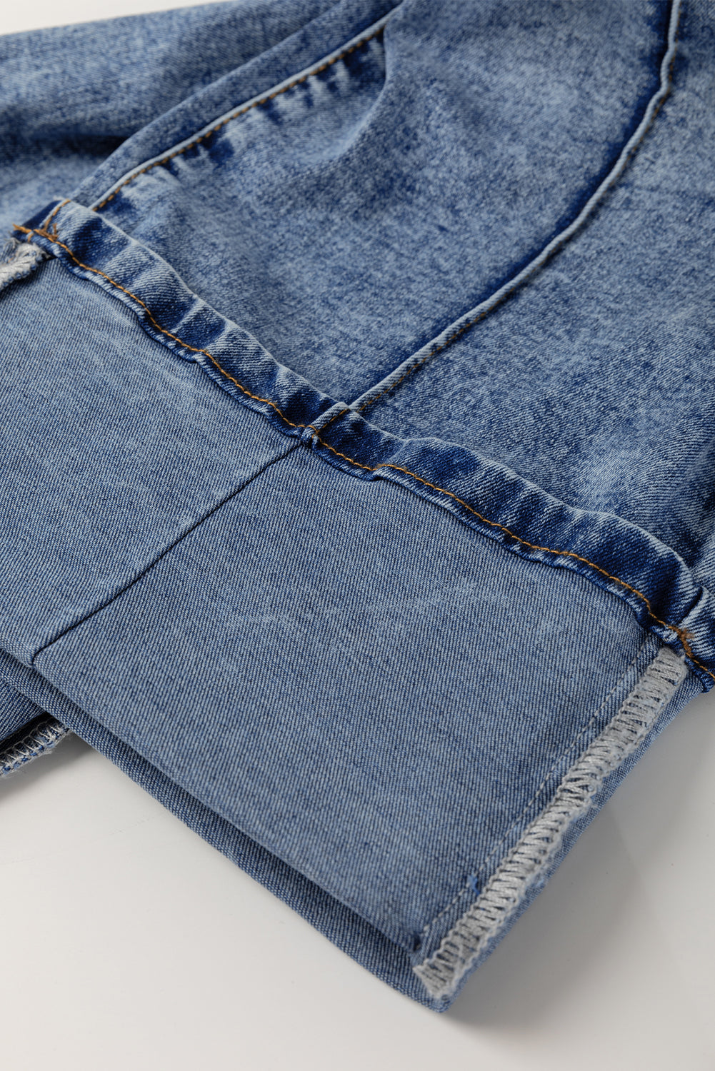 Cuffed Hem High Waist Jeans