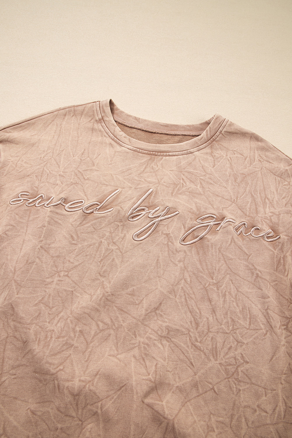 Saved by grace Mineral Wash Loose Sweatshirt