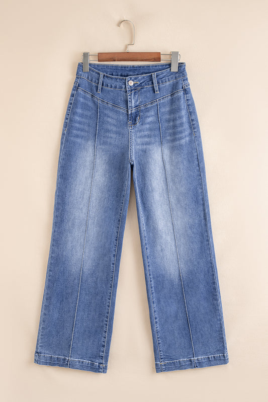 Tailored Center Seam High Rise Jeans
