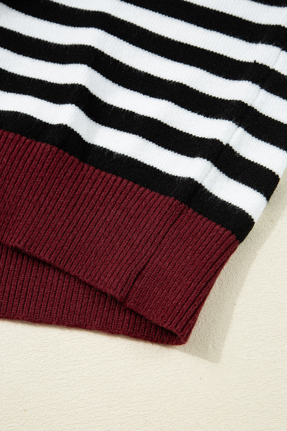 Color black Striped Sweater
