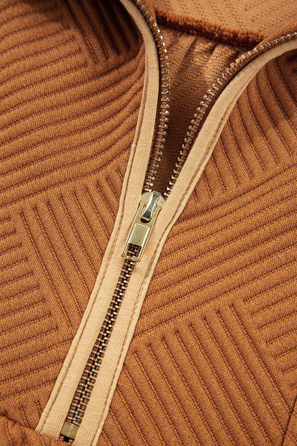 Quarter Zip Textured Mini Dress