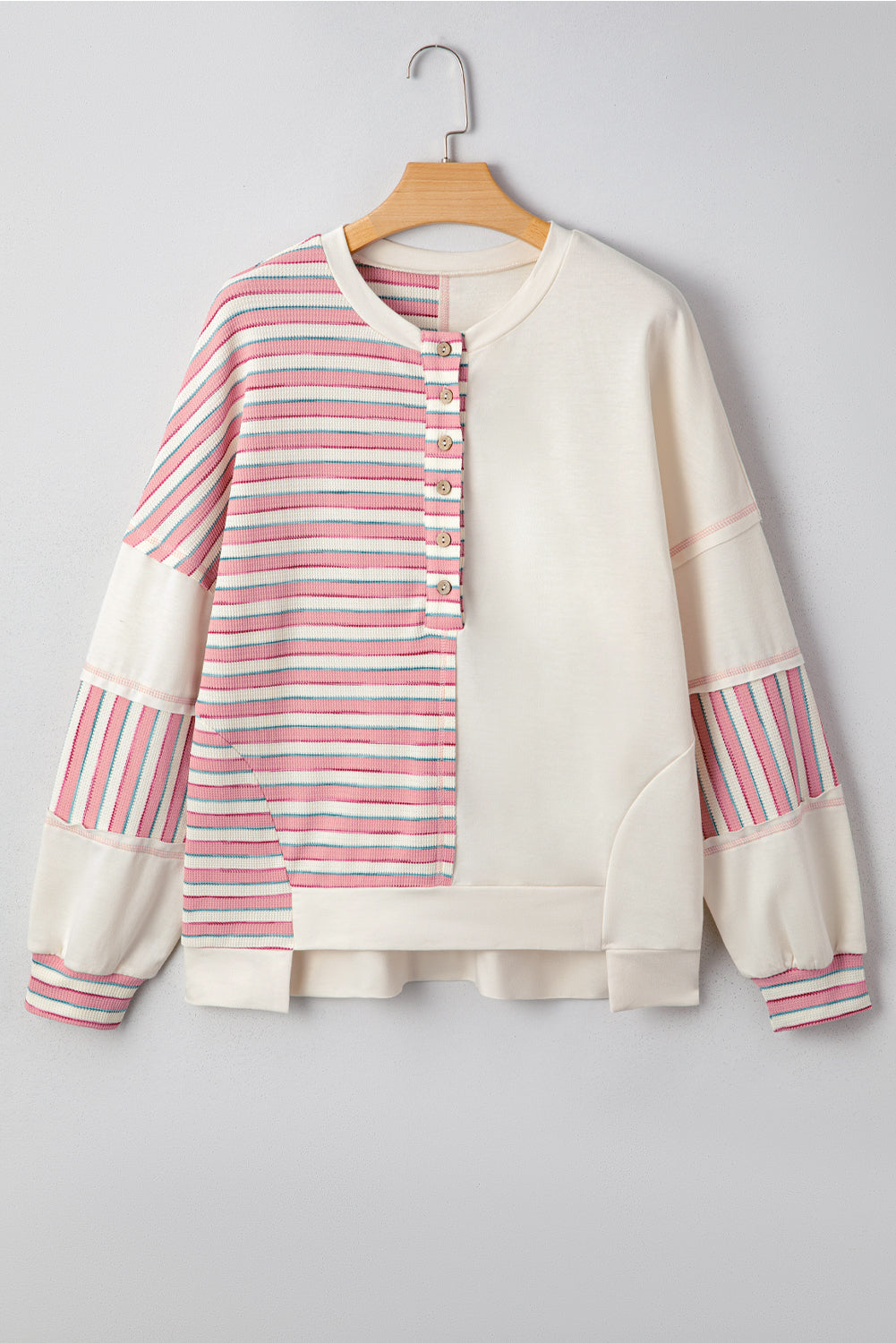 Stitched Patchwork Pullover