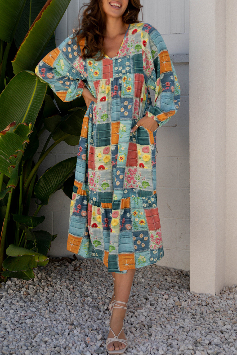 Floral Ruffle Hem Dress
