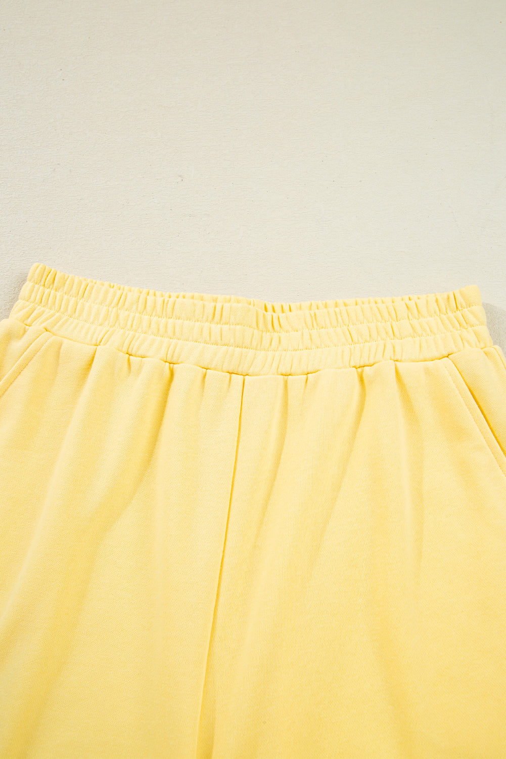 2pcs Patchwork Half Button Pullover Shorts Set