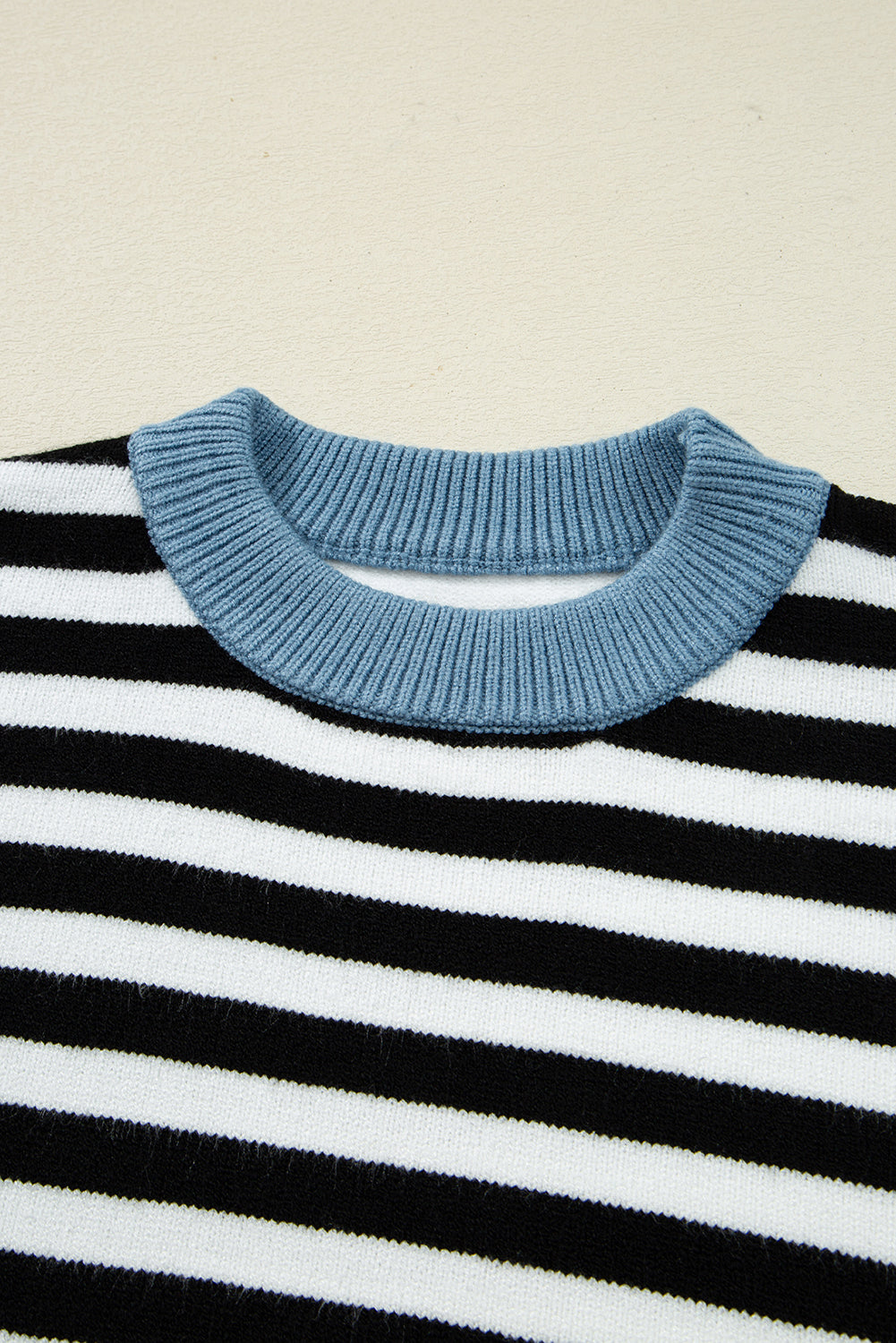 Color black Striped Sweater