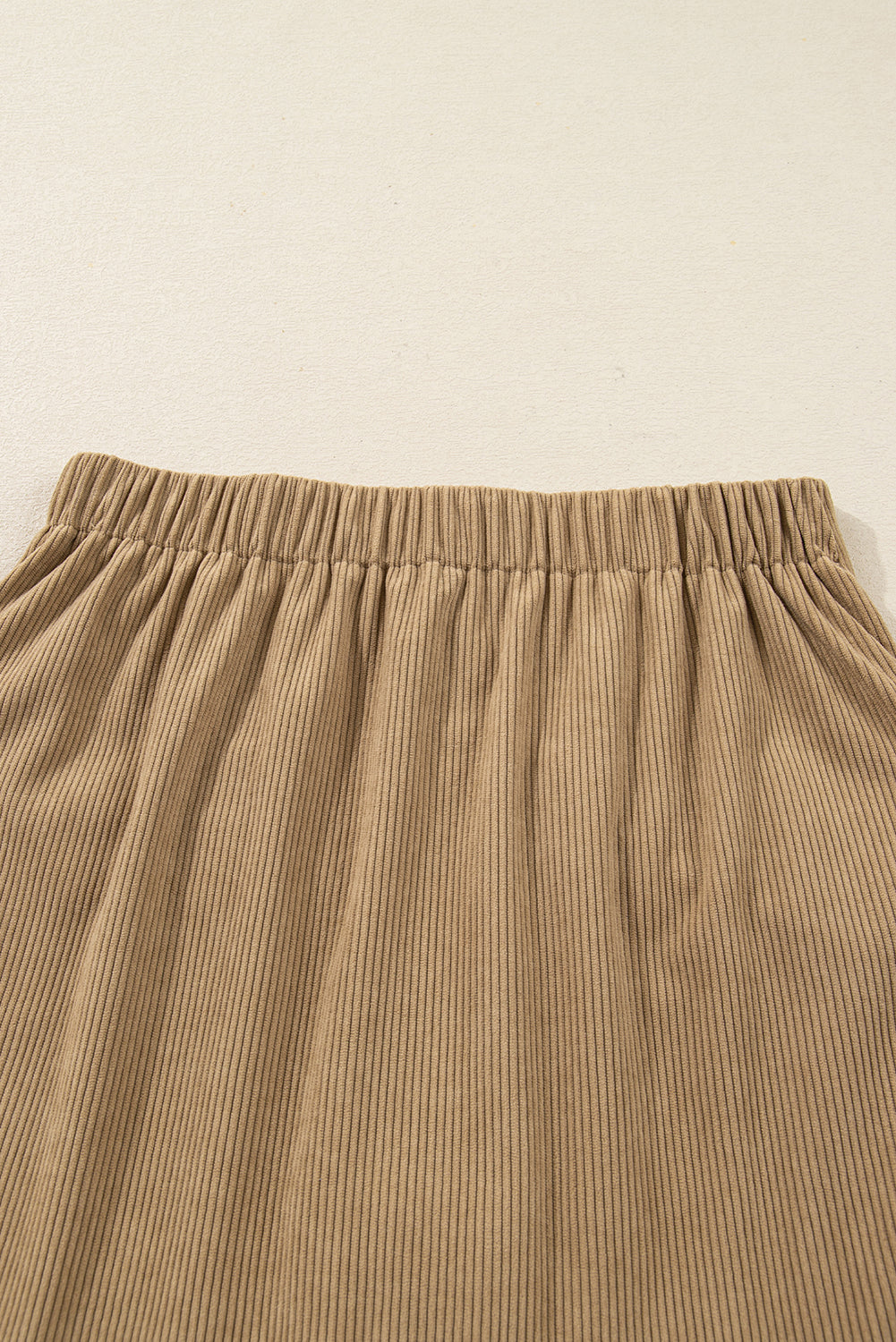 Camel Corduroy Mini Skirt