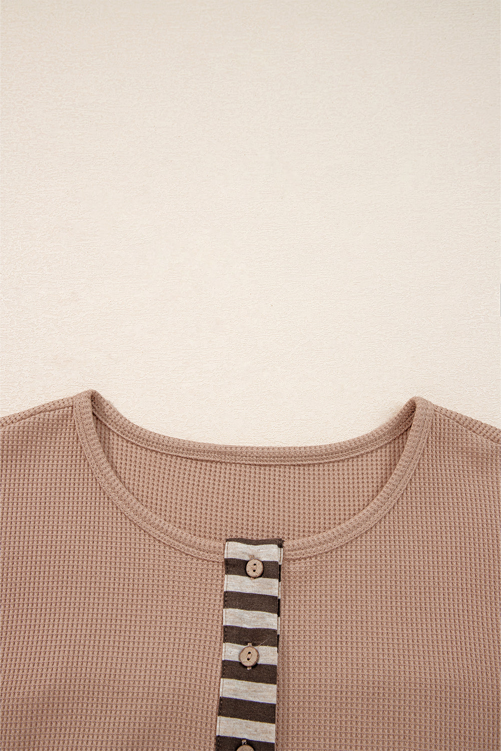 Waffle Henley Knit Top