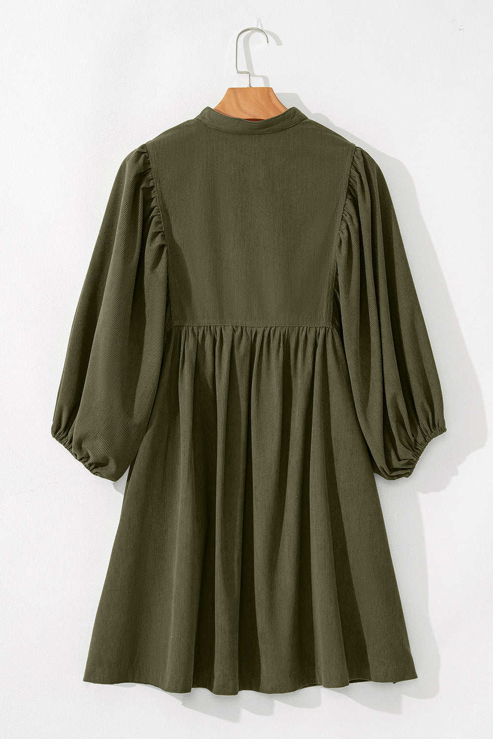 Corduroy Snap Buttons Dress