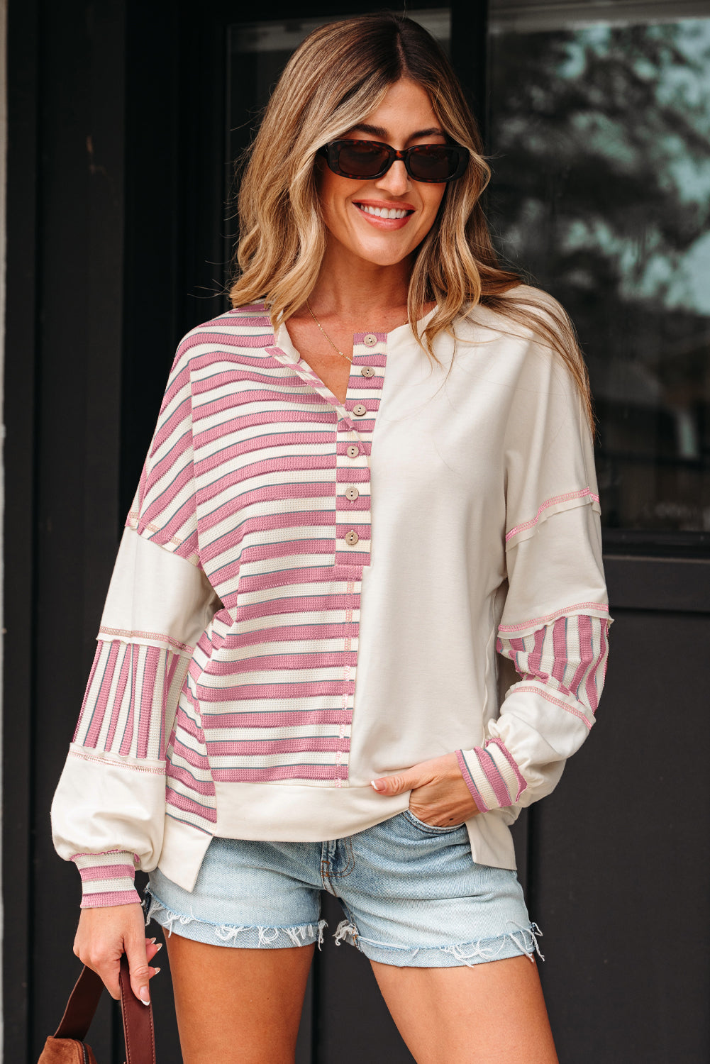 Stitched Patchwork Pullover
