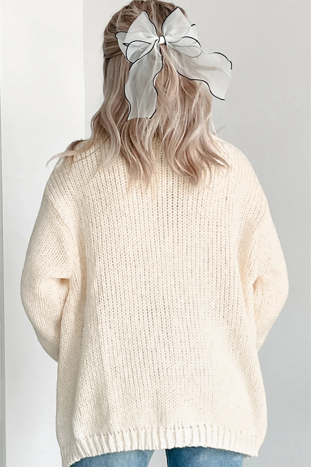 Pumpkin Open Front Midi Cardigan