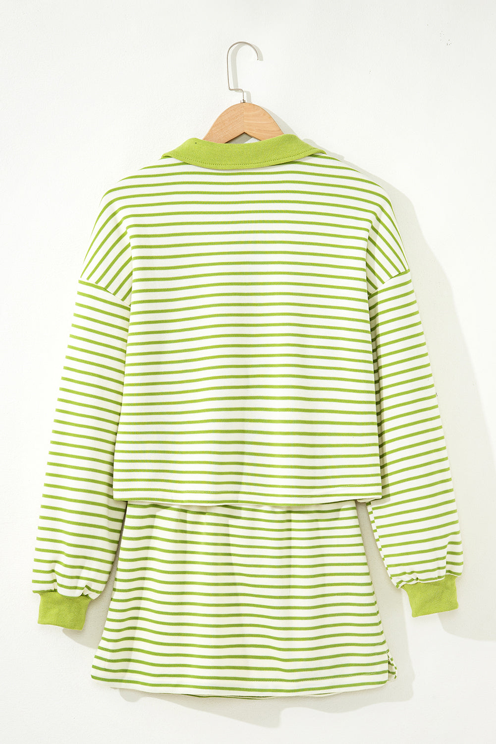 V Neck Pullover and Skort Set