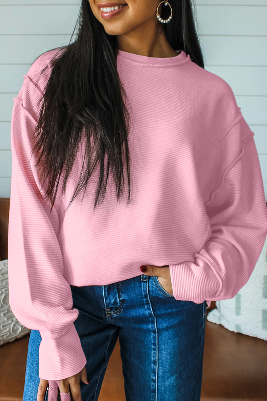 Women's Ribbed Oversized Pullover