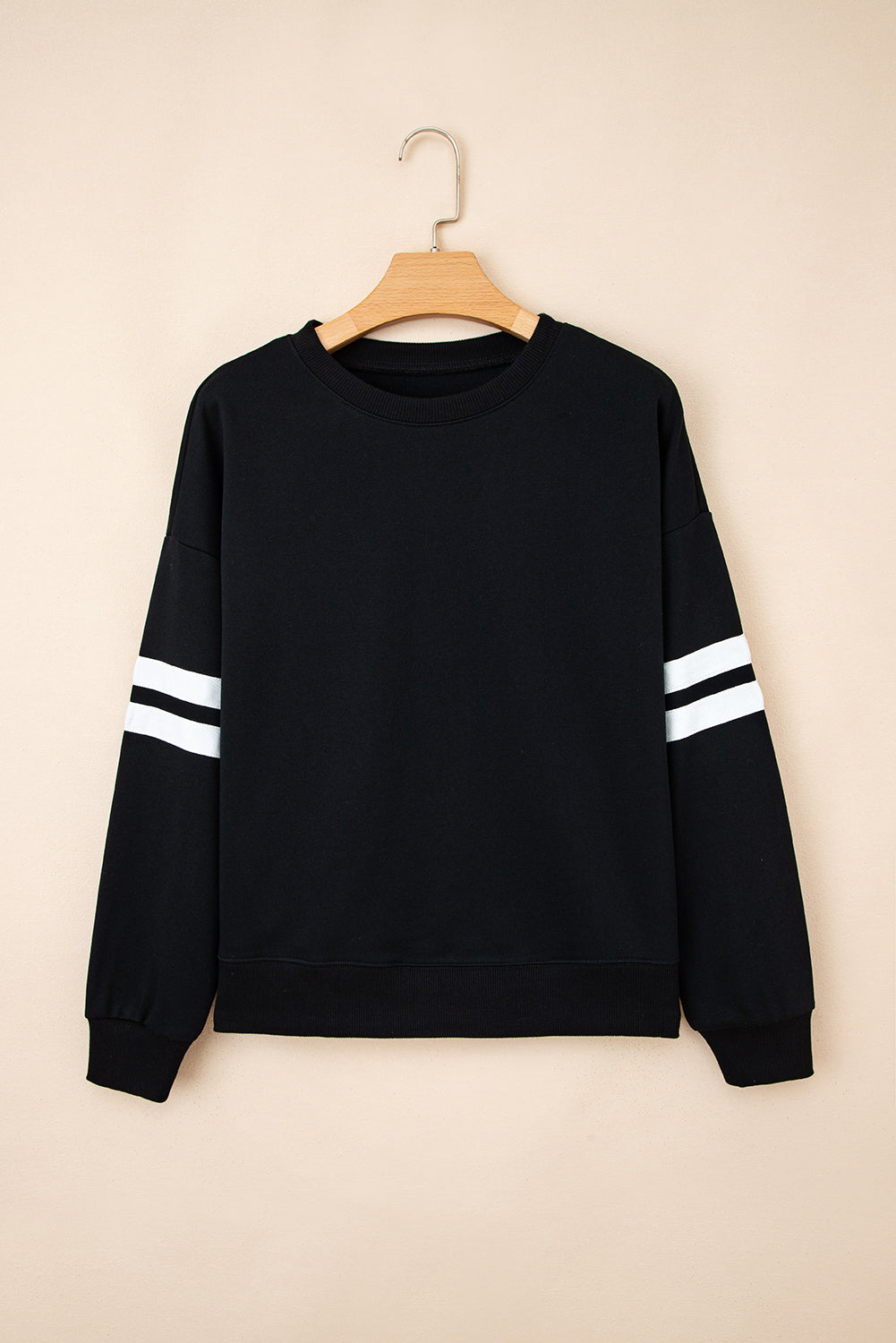 Striped Sleeve Oversized Sweatshirt