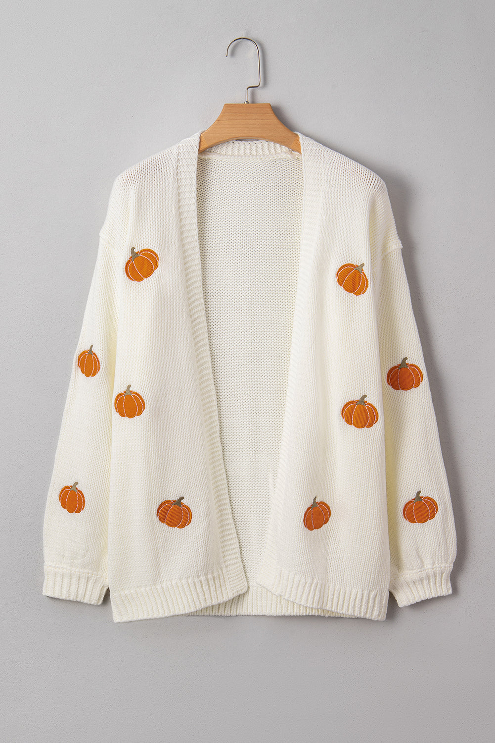 Pumpkin Open Front Midi Cardigan