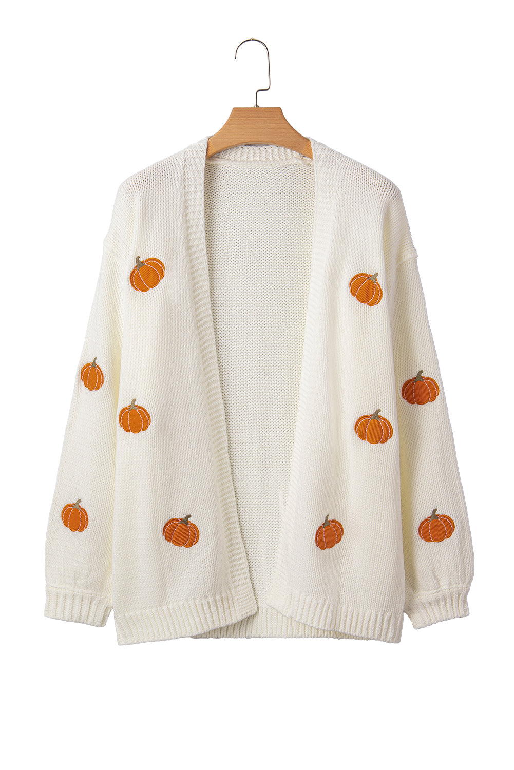 Pumpkin Open Front Midi Cardigan