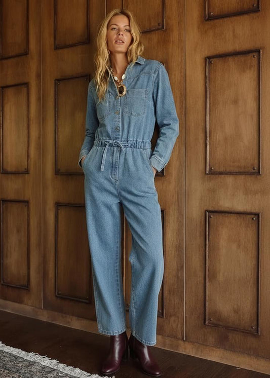 Women’s Carpe Diem One-Piece Denim Jumpsuit