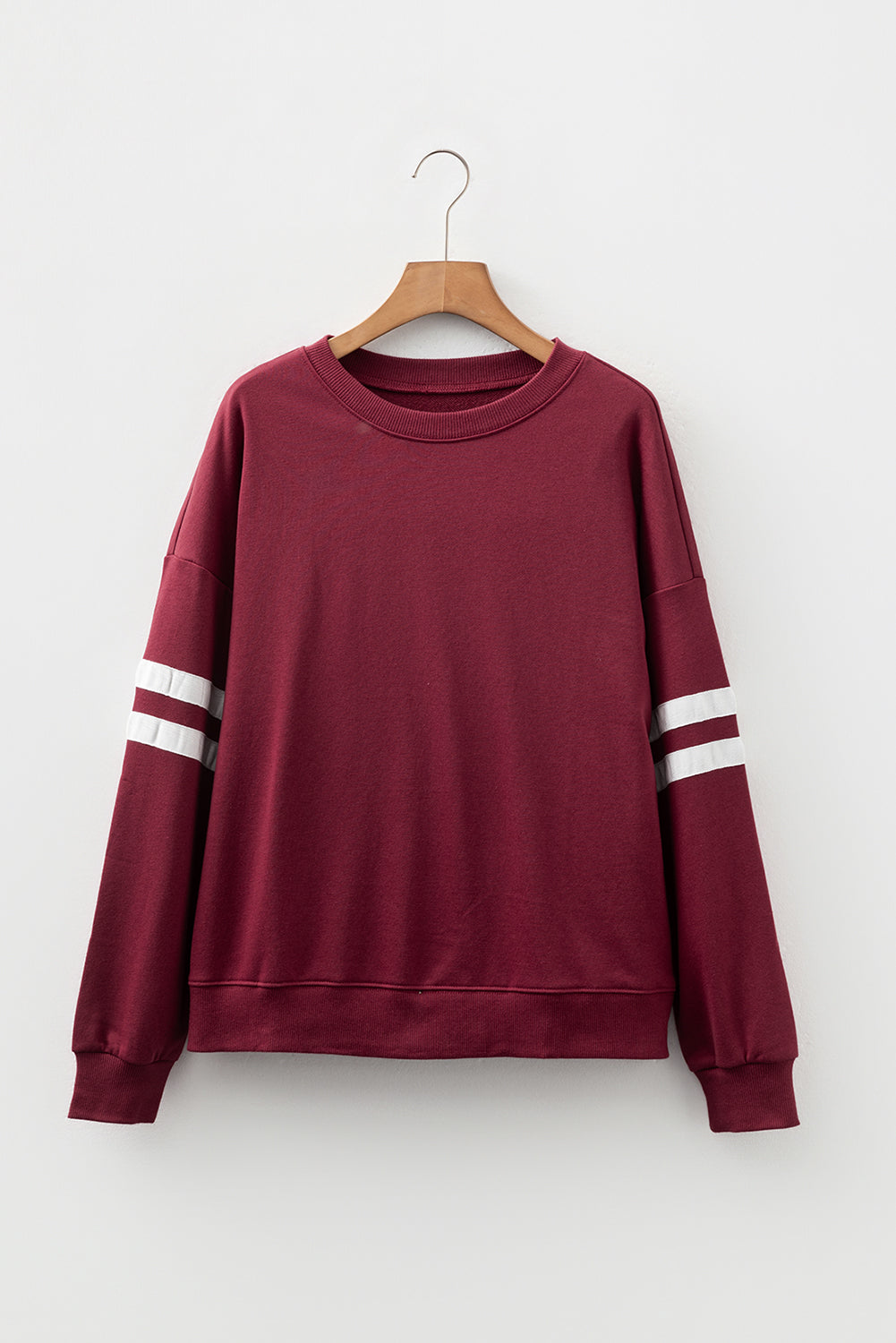 Striped Sleeve Oversized Sweatshirt
